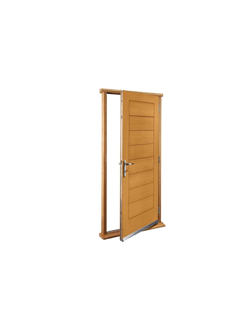 Modena Oak Pre-Hung External Door Set, Modern Doors